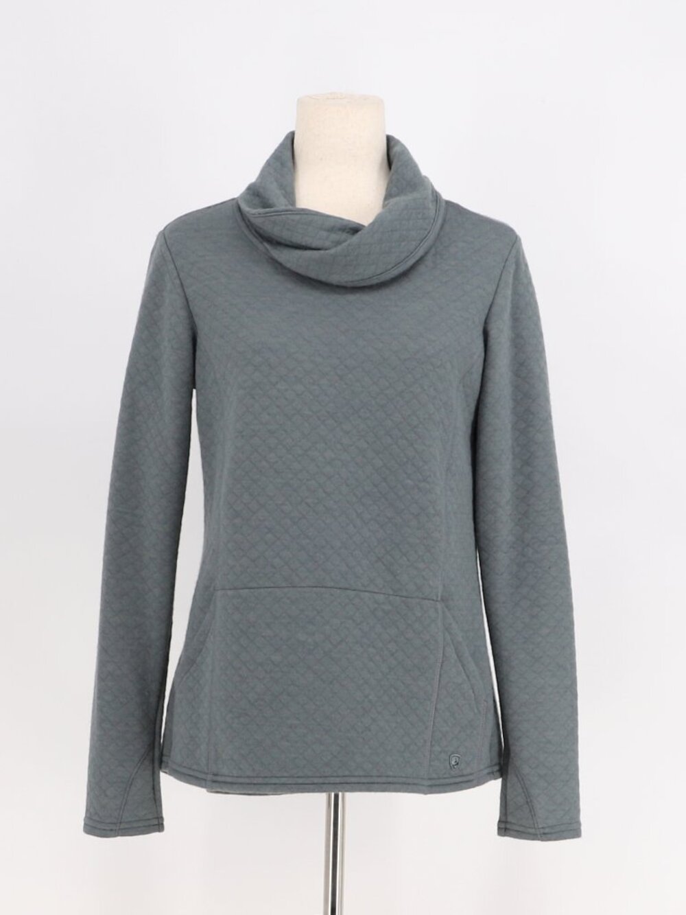 KUHL Women's Athena Wool Blend Cowlneck Pullover Top Moss Green Size S
